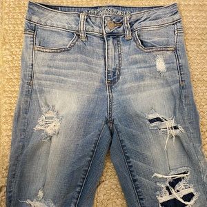 AE hi-rise crop jegging, size 4